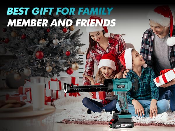 Electric Caulking Gun Compatible with Makita Battery, Cordless Caulk Gun w/ 4 Adjustable Speeds, LED Light, Drip-Free Adhesive 10OZ Caulk Gun for Filling, Sealing (No Battery) (10 oz)