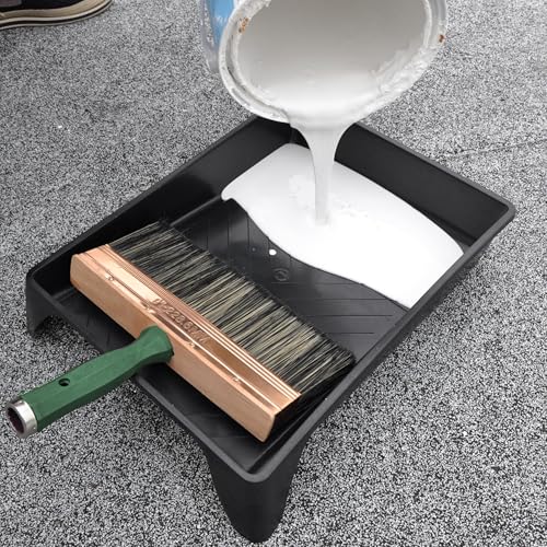 Deck Stain Brush, 8 Inch Deck Paint Brush with Threaded Handle for Extension Pole, Wide Large Brushes for Staining Wood, Fence, Walls, Lime Wash Paint Brush - color: 8 Inch