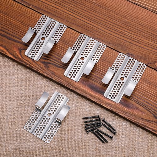 moonoom 12 Pack Drywall Repair Clips, 1/2 inch Drywall Fastener Clip with 24 Screws, Stainless Steel Wall Patch Clips for Damaged Walls Repairing - color: 12 Pcs
