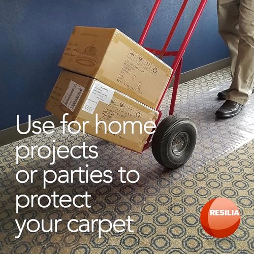 RESILIA Low-Pile Carpet Runner - Non Slip Carpet & Rug Protection, Washable Clear Vinyl Floor Runners, 27 Inches Wide x 15 Inches Long, Made in The USA - size: 2'3" x 1'3"