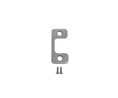 QCAA Solid Brass Deadbolt Strike Plate, Adjustable Jamb Plate, for Electronic Locks, Satin Nickel, 1 Pack, Made in Taiwan - color: Satin Nickel(Adjustable), size: 1 Pack