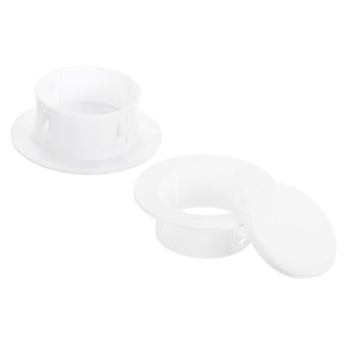 PATIKIL Air Conditioning Wall Hole Cover, 2Pcs Air Conditioner Blocking Hole Plug Decoration Water Pipe Sealing Plate Cover for 2.8" - 3.1" Diameter Hole, White - size: 2.8" - 3.1"