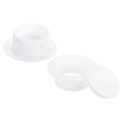 PATIKIL Air Conditioning Wall Hole Cover, 2Pcs Air Conditioner Blocking Hole Plug Decoration Water Pipe Sealing Plate Cover for 2.8" - 3.1" Diameter Hole, White - size: 2.8" - 3.1"