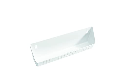 Rev-A-Shelf 14" Tip-Out Plastic Sink Trays for Kitchen and Bathroom Base Cabinet, Pull Out Vanity Shelf Home Organizer, White, 6572-14-11-52