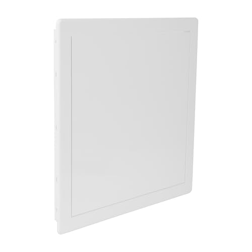 Repa Market 12 x 12 Access Panel for Drywall and Ceiling – White ABS Plastic Door Panel, Wall Hole Cover Plate - Rustproof, Easy Access and Installation, Hinged Door for Plumbing Electrical Utility - size: 12 x 12 (Cut Out Size)