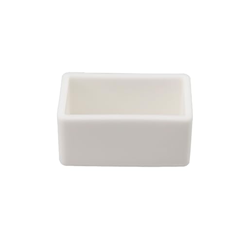 Antrader Rectangle Shaped Rubber PVC Furniture Pads Table Chair Leg Foot End Caps Covers Protectors 1" x 2" (16PCS,White) - color: White, size: 1" x 2"-16pcs