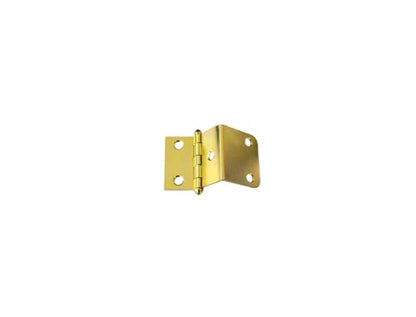 QCAA Durable Steel Semi-Concealed Hinge for Box, Chest & Cabinet, 1-1/2" Width x 1.2 mm Thickness, Brass Plated, 4 Pack, Made in Taiwan - color: Brass Plated, size: 4 Pack (1-1/2" x 1.2mm)