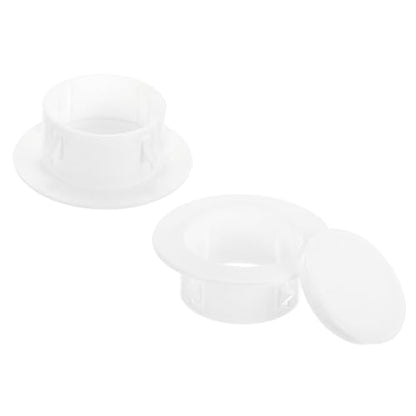 PATIKIL Air Conditioning Wall Hole Cover, 2Pcs Air Conditioner Blocking Hole Plug Decoration Water Pipe Sealing Plate Cover for 2.4" - 2.7" Diameter Hole, White - size: 2.4" - 2.7"