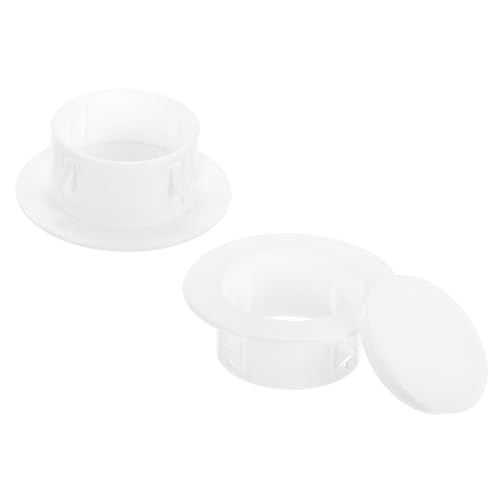 PATIKIL Air Conditioning Wall Hole Cover, 2Pcs Air Conditioner Blocking Hole Plug Decoration Water Pipe Sealing Plate Cover for 2.4" - 2.7" Diameter Hole, White - size: 2.4" - 2.7"