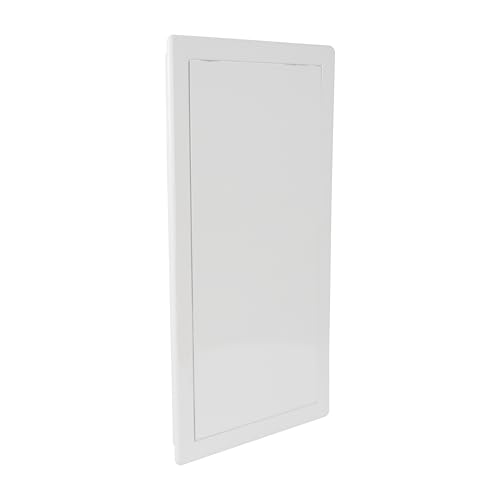 Repa Market 8 x 16 Access Panel for Drywall and Ceiling – White ABS Plastic Door Panel, Wall Hole Cover Plate - Rustproof, Easy Access and Installation, Hinged Door for Plumbing Electrical Utility - size: 8 x 16 (Cut Out Size)