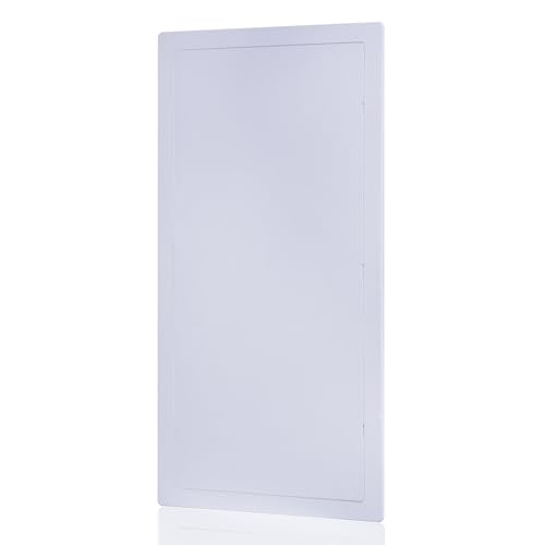 Suteck Plumbing Access Panel for Drywall Ceiling 14 x 29 Inch Reinforced Plastic Wall Access Doors Removable Hinged White - size: 14 x 29 inch