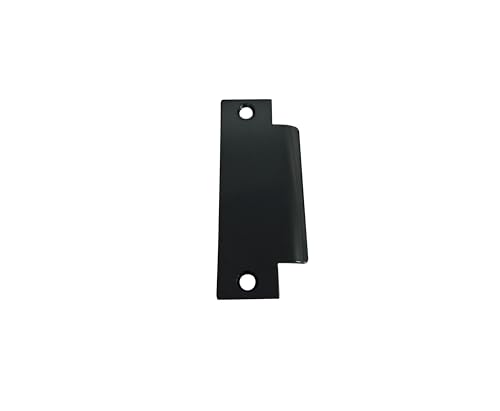 QCAA Steel T-Shape Strike, Filler Plate for ANSI Strike, Cylindrical Lock Prep, 4-7/8" x 1-1/4", Matte Black, 1 Pack, MIT - color: Matte Black(T-Shape), size: 1 Pack
