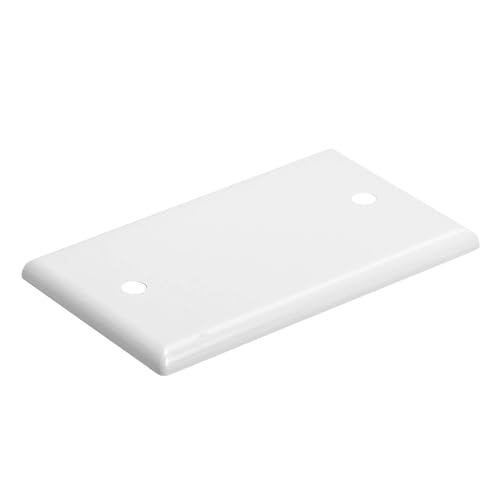 Cmple - 1 Gang Blank Wall Plate, Standard Size, Polycarbonate Thermoplastic Panel GFCI Wall Plate with Screws - White - color: Blank 1 Gang White, size: Single