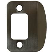 Stone Harbor Hardware Full Lip Round Corner Deadbolt Strike Plate, 2-1/4 Inches, 1-5/8" Center-to-Center, Antique Nickel - color: Antique Nickel