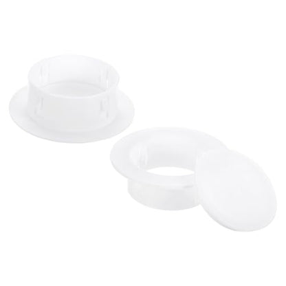 PATIKIL Air Conditioning Wall Hole Cover, 2Pcs Air Conditioner Blocking Hole Plug Decoration Water Pipe Sealing Plate Cover for 3.2" - 3.6" Diameter Hole, White - size: 3.2" - 3.6"