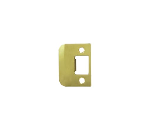 QCAA Solid Brass Extended Lip Strike, 1-3/4''X2-1/4", Polish Brass, 1 Pack, Made in Taiwan - color: Polish Brass(1-3/4"), size: 1 Pack