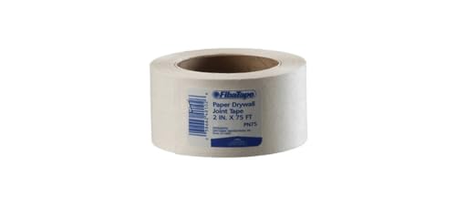 Saint-Gobain ADFORS FDW6620-U FibaTape Paper Drywall Joint Tape 2-Inch x 75-Feet, White - size: 75-feet