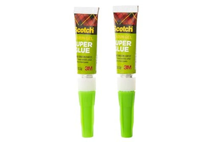 Scotch Super Glue Gel, .07 oz, 2-Pack, Dries Quickly with a Permanent Hold (AD112)
