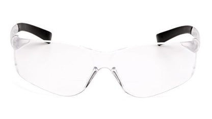 Pyramex Safety S2510R20 ZTEK Safety Glasses with clear 2.0 Bifocal lens - color: Clear 2.0 Diopter Lens/ Clear Frame