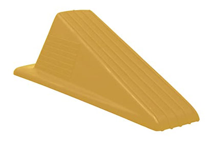 Shepherd Jumbo Rubber Door Wedge Stopper 3.5", Heavy Duty Non-Slip Door Stop for Home, Office & Industrial Use, Yellow - color: Yellow