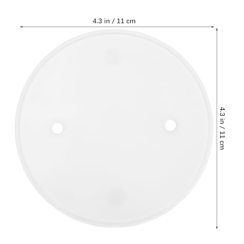 OSALADI 4 Pack Round Plastic Electrical Cover Plates Ceiling Wall Plate Covers Blank Outlet Cover for Home Electrical Box Hole