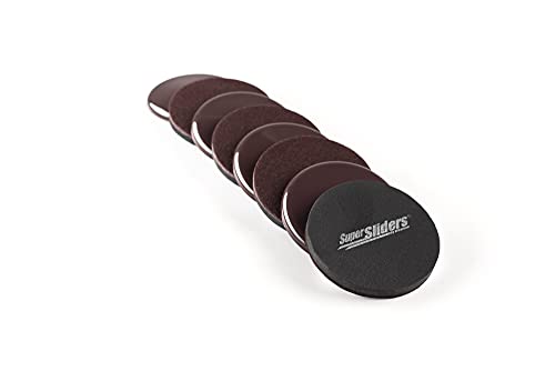 Super Sliders 3 1/2" Reusable Furniture Movers Sliders for Carpet and Hardwood, Brown (8 Pack) - color: Brown, size: 8 Pack