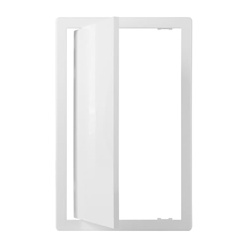10x16 Access Panel for Drywall and Ceiling – White ABS Plastic Door Panel, Wall Hole Cover Plate - Rustproof, Easy Access and Installation, Hinged Door for Plumbing, Network Cables and HVAC - size: 10 x 16 [Wall Opening]