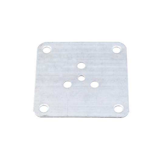 4 Pcs Leg Mounting Plates, Metal Mount Flat T-Plate Leg Attachment Connector for Sofa Cabinet Chair Table Replacement Hardware, Silver