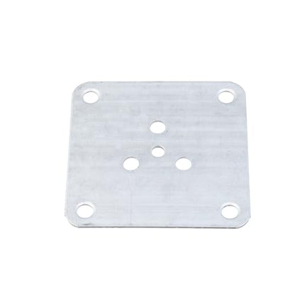 4 Pcs Leg Mounting Plates, Metal Mount Flat T-Plate Leg Attachment Connector for Sofa Cabinet Chair Table Replacement Hardware, Silver