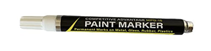Enamel Paint Markers MPD-15 | WHITE - 1 Pack | Permanent Marks on Metal, Glass, Rubber, Plastic & more, Waterproof UV Resistant - color: White