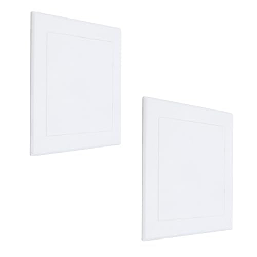 2Pcs Plumbing Access Panel for Drywall, 9×9 inch ABS Plumbing Cover Plates, Hidden Wall Panels for Pipes, Valves & Utility Maintenance (White) - color: White, size: 8.6×8.6 inch