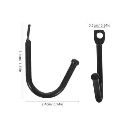 20pcs Heavy Duty Garage Wall Organizer Hooks for Tool and Garden Storage, Black Iron Strong Hanging Hooks for Garage and Outdoor Equipment