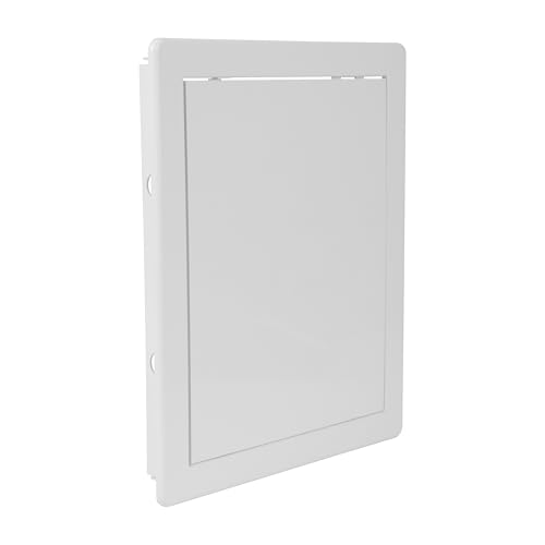 Repa Market 8 x10 Access Panel for Drywall and Ceiling – White ABS Plastic Door Panel, Wall Hole Cover Plate - Rustproof, Easy Access and Installation, Hinged Door for Plumbing Electrical Utility - size: 8 x 10 (Cut Out Size)