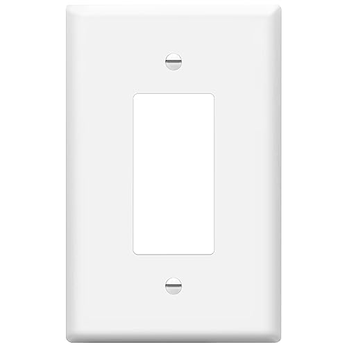 ENERLITES Decorator Light Switch or Receptacle Outlet Wall Plate, Over-Size 1-Gang 5.5" x 3.5", Polycarbonate Thermoplastic, 8831O-W, White - color: White, size: Oversize