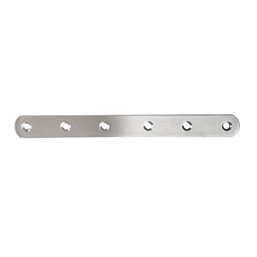 4 Pcs 200x20x3mm Flat Corner Brace Plates Mending Plate Joining Connector Repair Bracket 304 Stainless Steel for Furniture Repair with 24 Screws - size: 200mm(8")