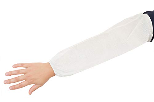 Disposable Sleeves (White) Universal Size | Breathable Cool Material - Professional Protective Sleeves for Spray, Paint, Insulation, and More