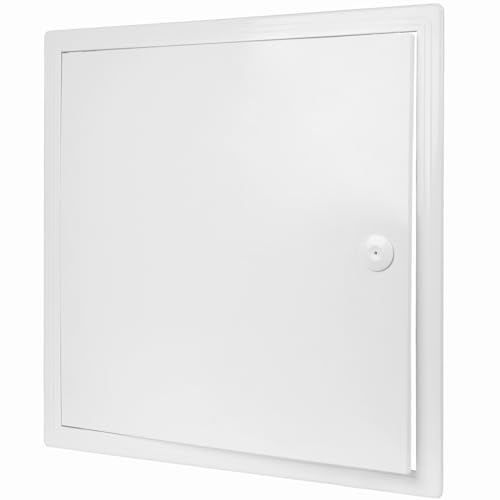 18" x 18" White ABS Plastic Plumbing Access Panel - Wall Access Panel for Drywall - Wire Cover for Wall Covering Panels - Electricity, Heating Alarm, Bathroom Ceiling Or Wall Hole Cover - color: White, size: 18" X 18"