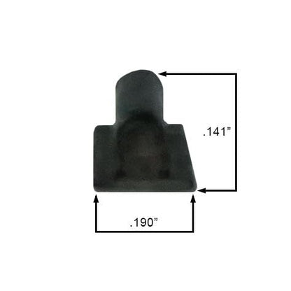 WRS .190" Bulb Height x .141" Backing Bulb Seal Weatherstripping for Windows – Black Rubber Window Weather Stripping Replacement, Compression Seal for Vinyl & Aluminum Windows (24 ft Roll) - color: 24 Ft Roll - Black Bulb Seal (.190" x .141")