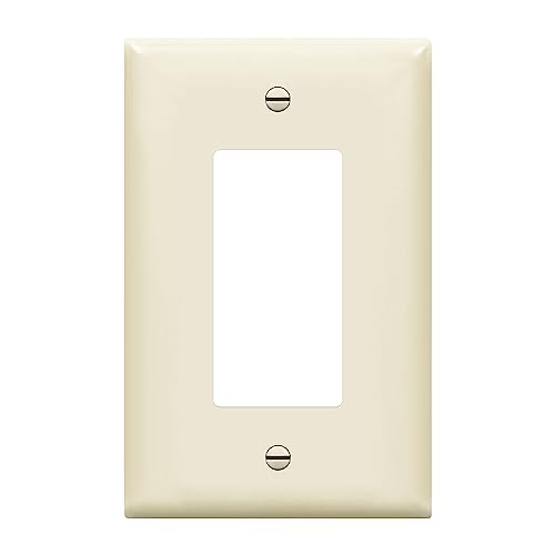 ENERLITES Decorator Light Switch or Receptacle Outlet Wall Plate, Gloss Finish, Midway Size 1-Gang 4.88" x 3.11", Unbreakable Polycarbonate Thermoplastic, UL Listed, 8831M-LA, Light Almond - color: Light Almond, size: Midsize
