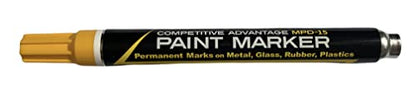 Enamel Paint Markers MPD-15 | YELLOW - 1 Pack | Permanent Marks on Metal, Glass, Rubber, Plastic & more, Waterproof UV Resistant - color: Yellow