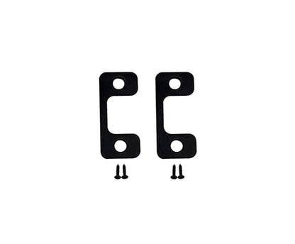 QCAA Solid Brass Deadbolt Strike Plate, Adjustable Jamb Plate, for Electronic Locks, Matte Black, 2 Pack, Made in Taiwan - color: Matte Black(Adjustable), size: 2 Pack