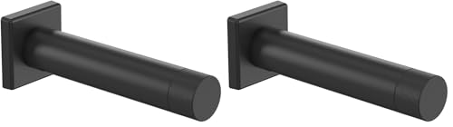 National Hardware N830-526 Reed Door Stop, 3", Matte Black with Matte Black Tip, 1 Count (Pack of 2) - color: Matte Black with Matte Black Tip, size: 1 Count (Pack of 2)