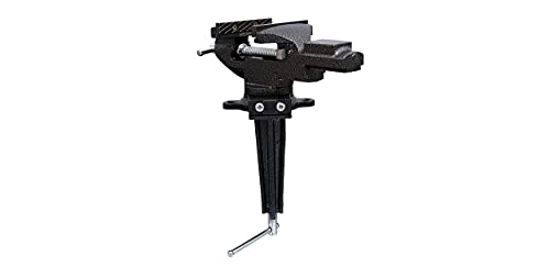 Wedge Guys Bench Vise w/Quick Release & Swivel + Removable Workbench Clamp, Rubber Clamp to Regrip Golf Clubs & More