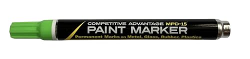 Enamel Paint Markers MPD-15 | LT. GREEN - 1 Pack | Permanent Marks on Metal, Glass, Rubber, Plastic & more, Waterproof UV Resistant - color: Light Green