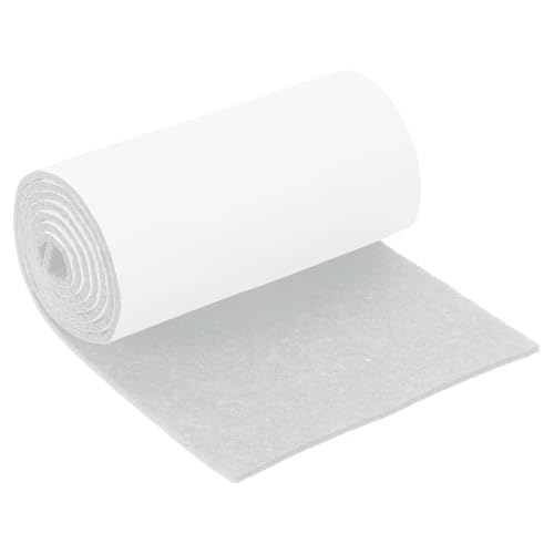 uxcell Felt Strips with Adhesive Backing, 5" x 40" x 0.12" Anti Scratch Furniture Felt Tapes Self-Stick Pads for Protecting Hardwood Floor, White - color: White, size: 5"x40"x0.12"