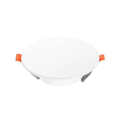 5.3-Inch Spring Mount Ceiling Cover Plates, Recessed Light Trim Wall, Downlight Hole Cap Decorative Panel with Buckle Fit 3.4-4.9inch Round Hole Ceiling Openings, White 1 Pack - size: Fit: 3.4-4.9inch