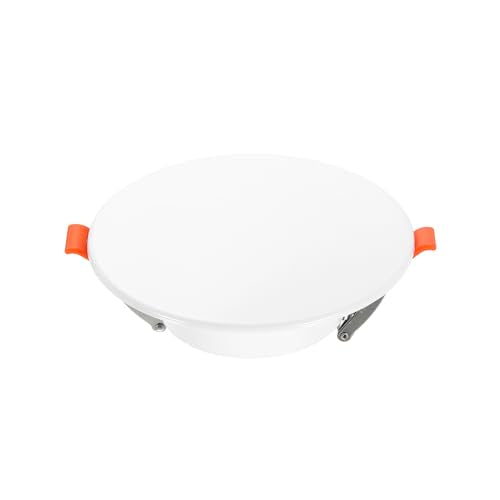 5.3-Inch Spring Mount Ceiling Cover Plates, Recessed Light Trim Wall, Downlight Hole Cap Decorative Panel with Buckle Fit 3.4-4.9inch Round Hole Ceiling Openings, White 1 Pack - size: Fit: 3.4-4.9inch