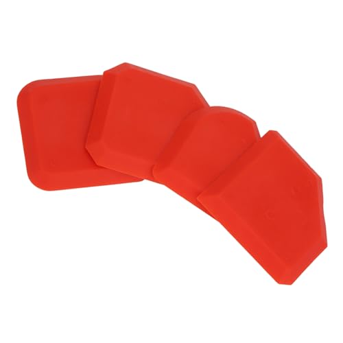 4 PCS Caulking Tool Kit, Silicone Tool, Caulk Smoothing Tool, for Kitchen Bathroom Floor Window Sealant Sealing Sink Joint, Red