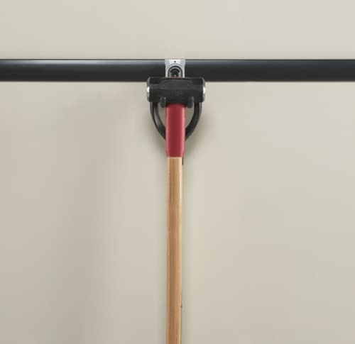 Rubbermaid FastTrack Rail Garage Organization Multi-Purpose Hook 50 lbs Capacity Satin Nickel Wall Mounted Storage System Direct Mount into FastTrack Garage Rail for Home/Garage Organization - size: 1 Count (Pack of 1), style: Multi-Purpose Hook