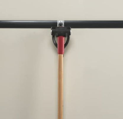 Rubbermaid FastTrack Rail Garage Organization Multi-Purpose Hook 50 lbs Capacity Satin Nickel Wall Mounted Storage System Direct Mount into FastTrack Garage Rail for Home/Garage Organization - size: 1 Count (Pack of 1), style: Multi-Purpose Hook
